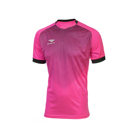 GK SHIRT DELTA SS JR fluo pink - black  14